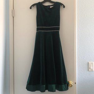 Embellished Velvet Girls Dress